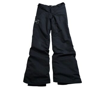 Under Armour Snow Pants Kids youth Medium storm Black Insulated Ski Snowboard